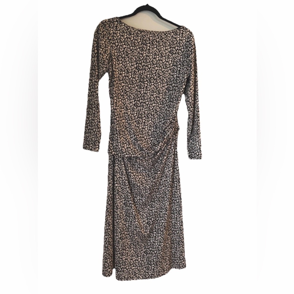 Jeri Modes Saks Minneapolis Black and White Geometric Vintage Dress, 70s 80s